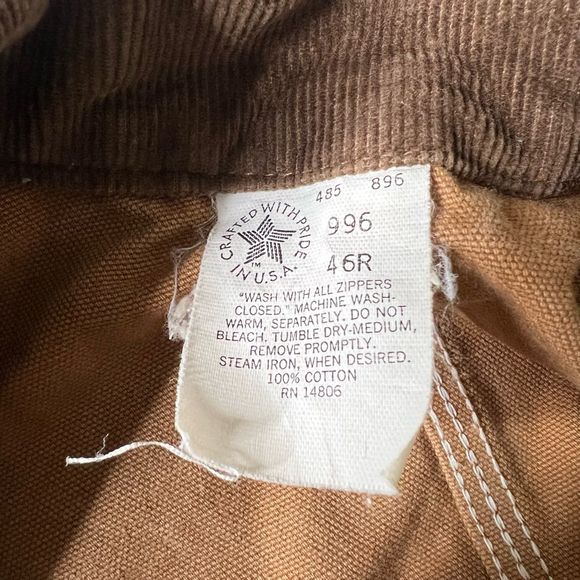 VTG Carhartt Duck Coveralls USA 46R - Picture 6 of 6
